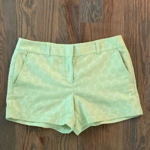LOFT Green and White Shorts